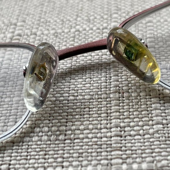 La Scala Women Eyeglasses Frame Half Rim Brown Tone Metal Glasses Frame 51]18 - Picture 9 of 13